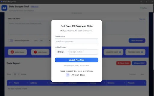 JD Data Scrapper Tool – Mabilis na Pag-extract ng Leads - Screenshot 5
