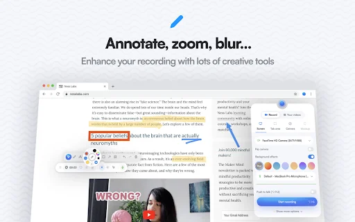 Screenity Screen Recorder: Libre at Privacy-Friendly na Tool - Screenshot 2