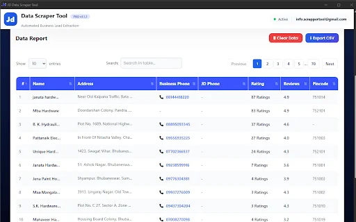 JD Data Scrapper Tool – Mabilis na Pag-extract ng Leads - Screenshot 1