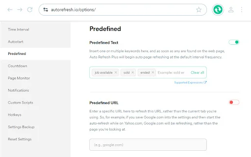Auto Refresh Plus: Awtomatikong Refresh ng Page at Monitor - Screenshot 4