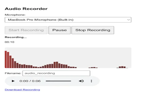 I-download ang Audio Capture For Chrome – Libreng Audio Recorder - Screenshot 1