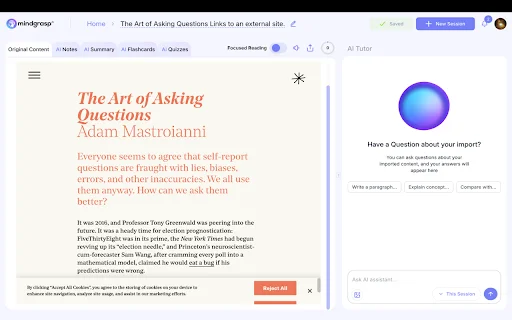 I-download ang Mindgrasp AI: Pinakamahusay na Study Tool para sa Pananaliksik - Screenshot 3