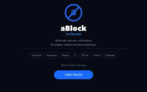 I-download ang aBlock: Pinakamabilis na Ad Blocker para sa Chrome - Screenshot 4