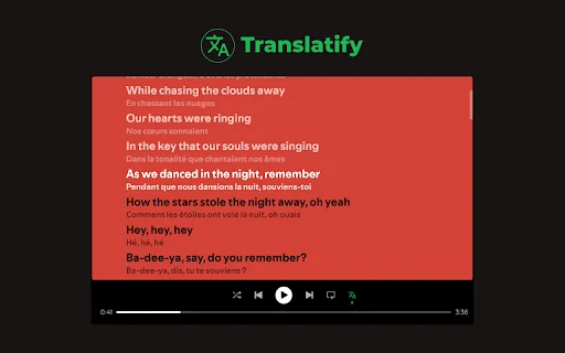 Translatify: Isalin ang Spotify Lyrics sa Real-Time – I-download - Screenshot 1