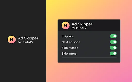 I-download ang Ad Skipper para sa Pluto TV – Awtomatikong Skip Ads - Screenshot 1