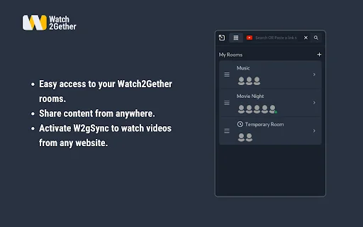 I-download ang Watch2Gether: Manood ng Videos Kasama ang Barkada - Screenshot 1