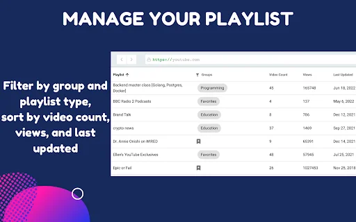 PocketTube: Pamahalaan ang YouTube Playlists – I-download ang Extension - Screenshot 3