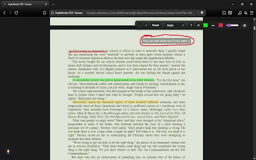 Eclipse PDF: Pinakamahusay na Dark Mode Reader para sa Chrome - Screenshot 5