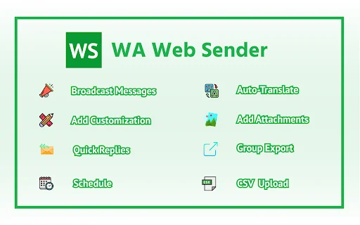 WA Web Sender: Pinakamahusay na Bulk WhatsApp Tool para sa Negosyo - Screenshot 1