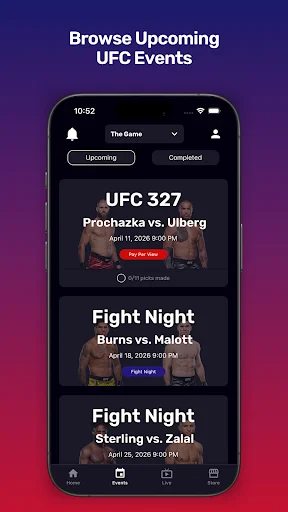 I-download ang MMA Fantasy App – Hulaan ang Laban at Manalo Ngayon - Screenshot 1