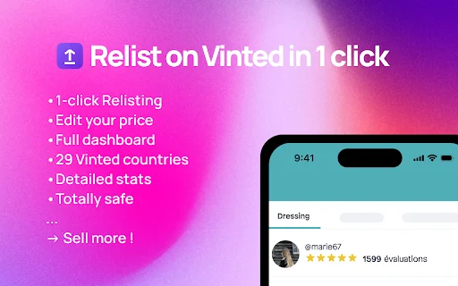 Relisted: I-relist ang Iyong Items sa Vinted sa Isang Click! - Screenshot 1