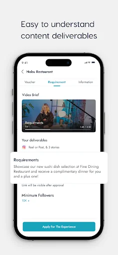I-download ang Expin App: Libreng Experiences para sa Influencers - Screenshot 5