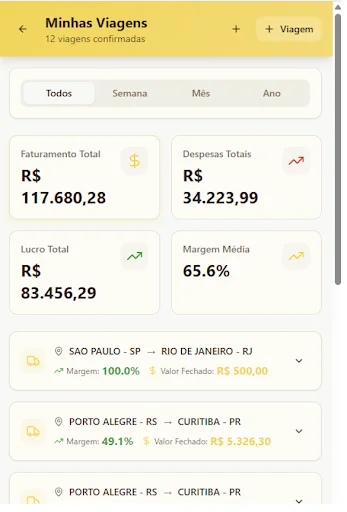 I-download ang Zé Boléia – Kalkulasyon ng Freight at Trip Control - Screenshot 1
