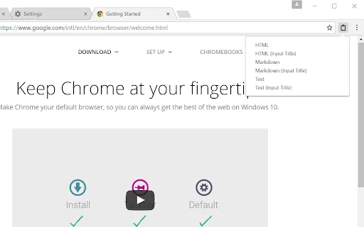 Copy URL To Clipboard: I-copy ang Link sa Markdown o HTML - Screenshot 2