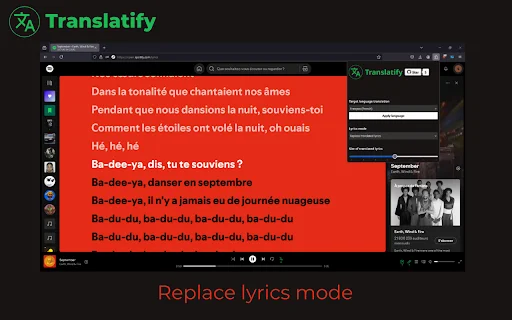 Translatify: Isalin ang Spotify Lyrics sa Real-Time – I-download - Screenshot 4
