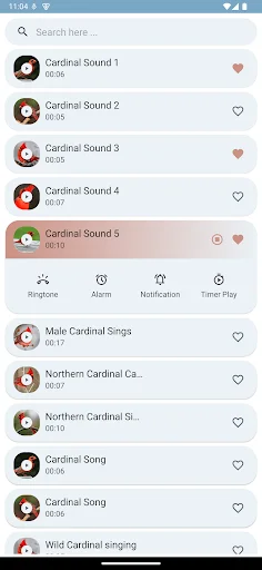 I-download ang Cardinal Bird Sounds – Mga Ringtone ng Ibon - Screenshot 6
