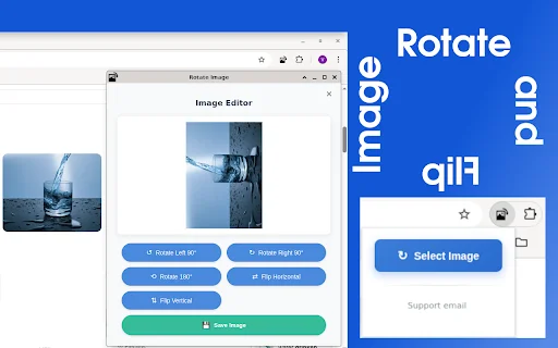 Rotate Image Extension – I-rotate at I-mirror ang Photo Online - Screenshot 1