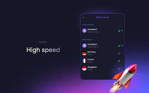 Pipster VPN: Mabilis at Ligtas na Proxy Extension para sa Chrome - Screenshot 3