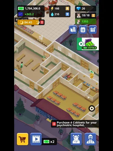 I-download ang IDLE MAD HOUSE TYCOON – Pamahalaan ang Baliw na Hospital - Screenshot 21