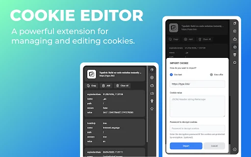 I-download ang Cookie Editor: Mabilis at Madaling Cookie Manager - Screenshot 5