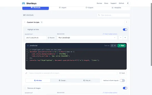 Shortkeys: I-customize ang Browser Shortcuts para sa Mabilis na Trabaho - Screenshot 1